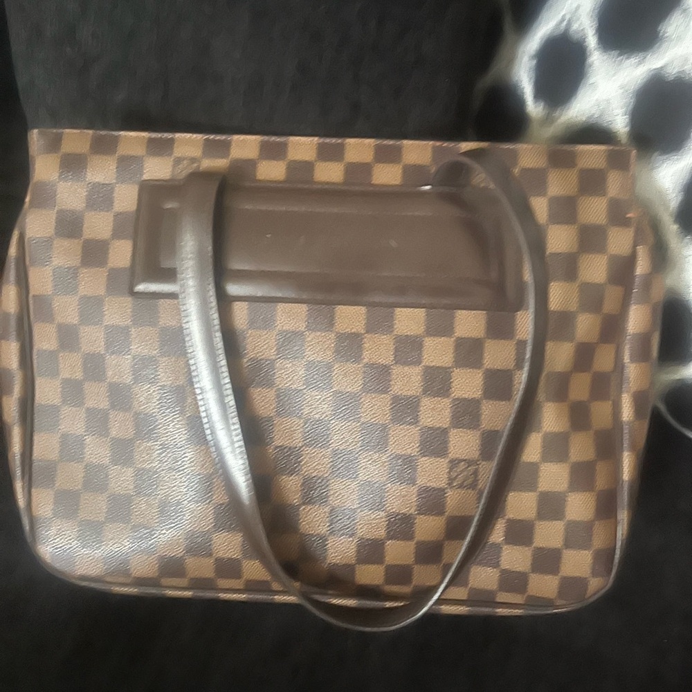 Louis Vuitton Brown and Tan Checkered Handbag - Picture 2 of 3